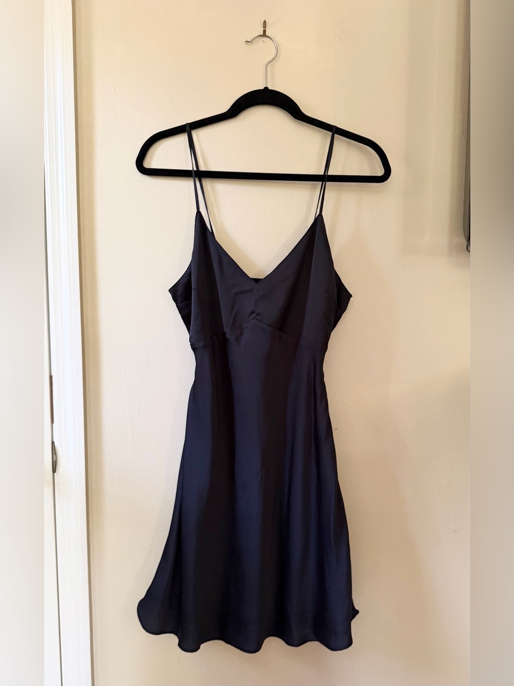 Abercrombie & Fitch Black Satin Slip Dress SIZE SMALL